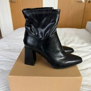 Boohoo Sleek Black Heeled Boots